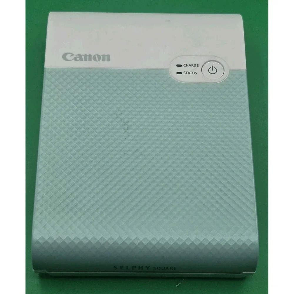 Canon Selphy Square QX10 CD1158 Wireless Photo Printer Mint Green Tested No Cord